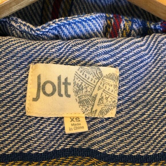 Jolt Shacket Women’s XS Cropped Hooded Bohemian Boho Snaps Pockets Jacket - Picture 10 of 13